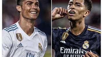 Gacornya Bellingham ini menyamai capaian Cristiano Ronaldo saat musim pertama di Real Madrid. Foto: Twitter