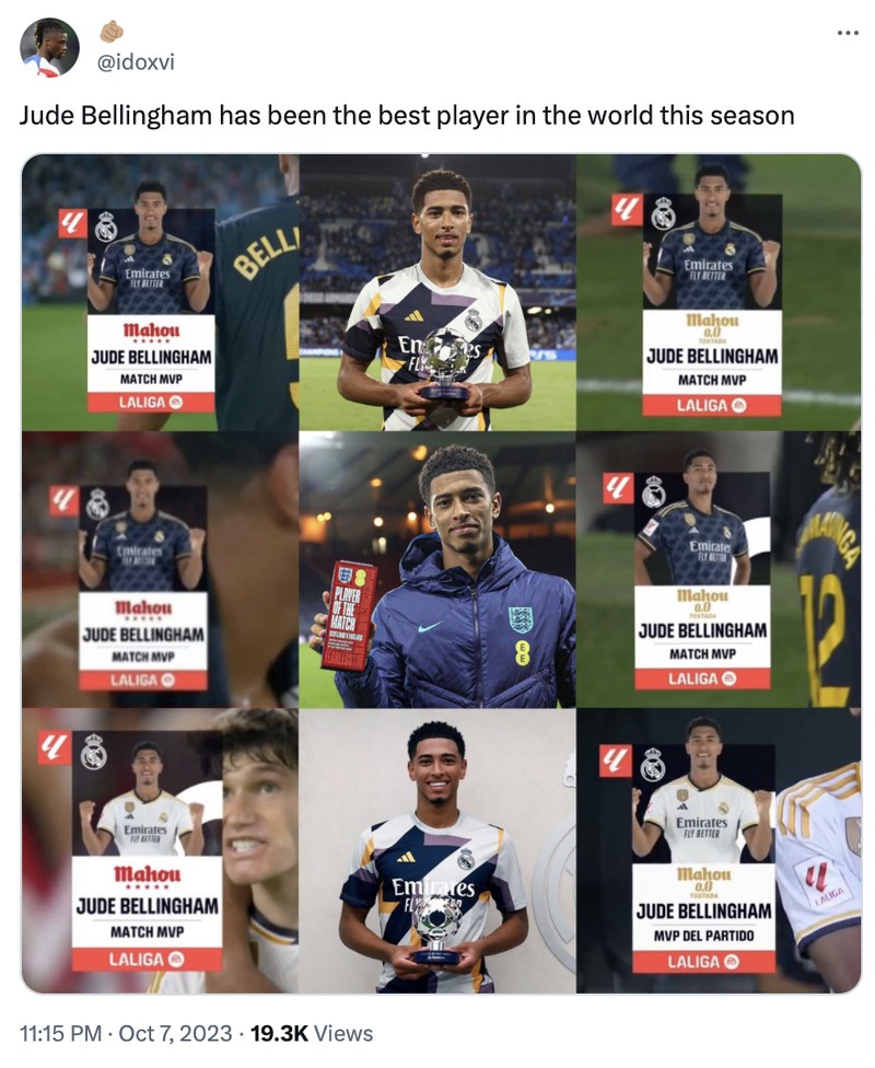 Meme Jude Bellingham Real Madrid