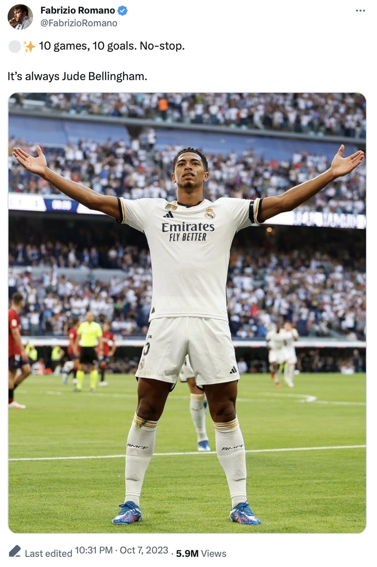 Meme Jude Bellingham Real Madrid