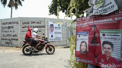 Pasang Spanduk Bacaleg di Tembok Bekasi Ini Kena Biaya