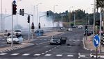 Penampakan Roket yang Ditembakkan Hamas ke Israel