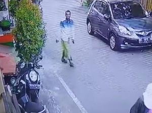 Pria di Makassar Curi 2 Motor Terekam CCTV, Ternyata ODGJ
