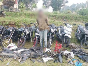 Pemilik Bengkel Curi 9 Sepeda Motor, Dibongkar-Onderdil Dijual