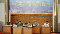 Panglima TNI Laksamana Yudo menerangkan pengamanan untuk KTT AIS 2023 ini sama seperti pengamanan G20 Bali. Dia mengatakan, ancaman dari luar maupun dalam akan diantisipasi secara maksimal. (Foto: Dok. Istimewa)