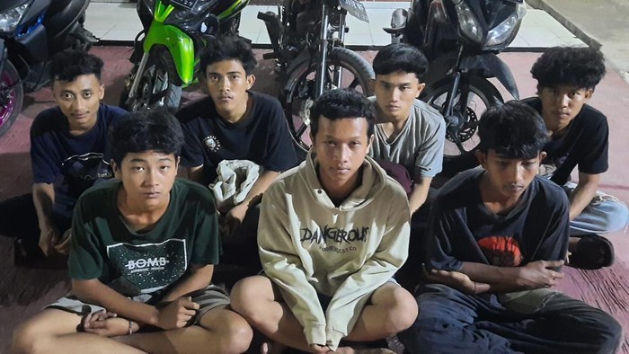 Tujuh pemuda diduga anggota geng motor yang kerap tawuran diamankan