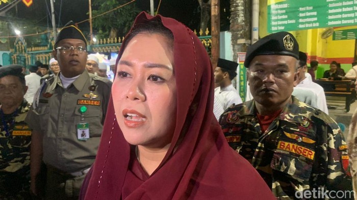 Yenny Wahid di Bantul, Minggu (8/10/2023).