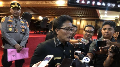 Bupati Badung I Nyoman Giri Prasta di Pusat Pemerintahan Kabupaten Badung, Senin (9/10/2023). (Ni Made Maheswari Anindya Putri/detikBali)