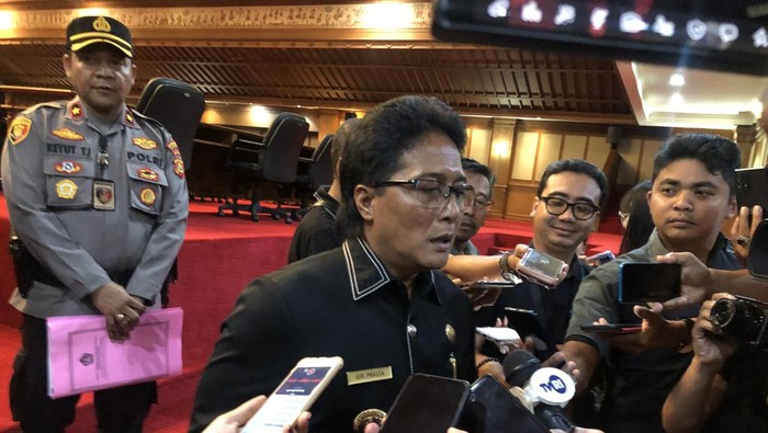 Bupati Badung I Nyoman Giri Prasta di Pusat Pemerintahan Kabupaten Badung, Senin (9/10/2023). (Ni Made Maheswari Anindya Putri/detikBali)