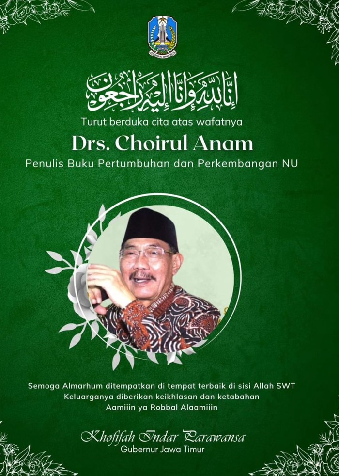 choirul anam mantan ketum pkb jatim wafat