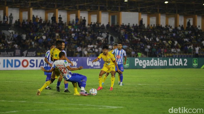 Foto: Laga PSPS beberapa waktu lalu (Raja Adil Siregar/detikSumut).