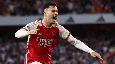 Gol Martinelli Menangkan Arsenal Atas Man City