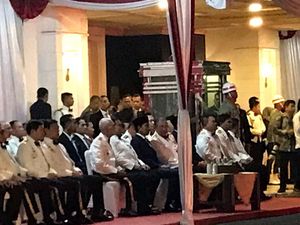 Parade Senja, Jokowi Duduk Diapit Prabowo dan SBY