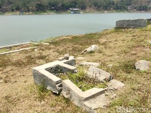Waduk Sermo Mengering, Makam Prajurit Diponegoro Muncul ke Permukaan
