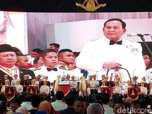 Gala Dinner HUT TNI di Kemhan, Prabowo Puji Try Sutrisno hingga SBY
