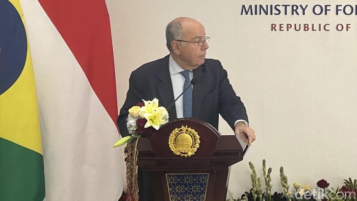 Menteri Luar Negeri Brasil, Mauro Vieira. (Kadek/detikcom)