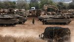Penampakan Tank-tank Israel Siaga di Sekitar Jalur Gaza