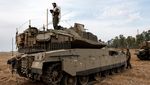 Penampakan Tank-tank Israel Siaga di Sekitar Jalur Gaza