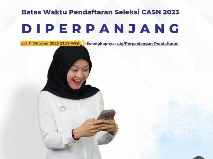 Perpanjangan pendaftaran CPNS 2023.