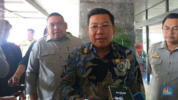 Plt Mentan Arief Prasetyo Adi mulai berkantor di Kementan hari ini, Senin (9/10/2023). (վ/Martyasari Rizky)