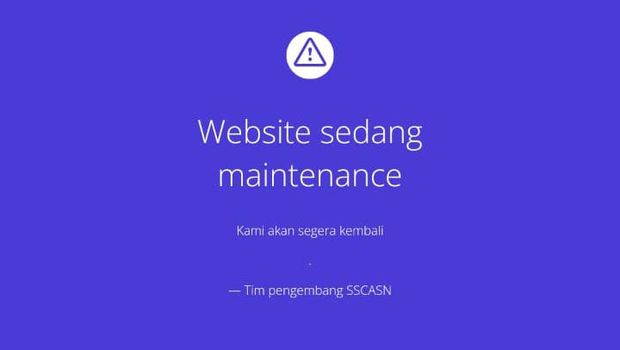 Situs pendaftaran CASN lagi eror