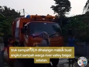 Geger Pemilihan Ketua RT Bikin Wanita Bogor Hadang Truk Sampah