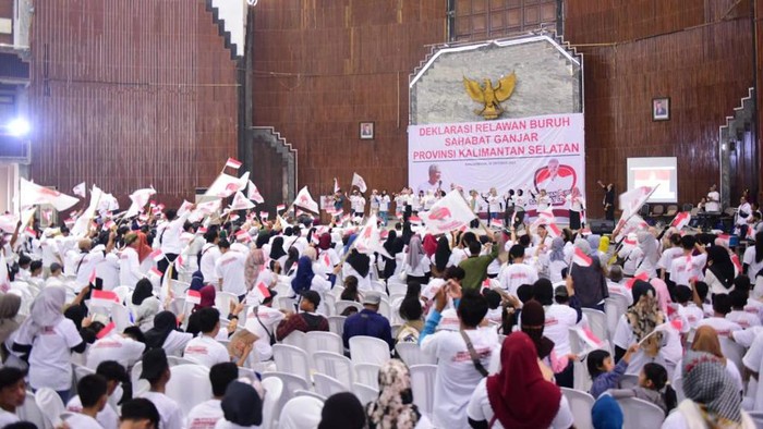 Deklarasi dukungan relawan buruh untuk Ganjar di Kalsel (dok. Istimewa)