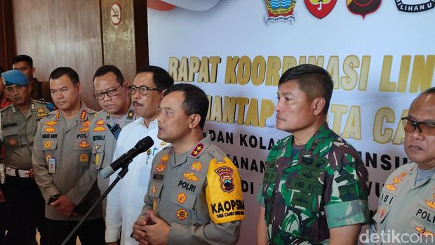 Kapolda Jateng Irjen Ahmad Luthfi menerangkan kesiapan pengamanan Pemilu 2024 di Jateng, Selasa (10/10/2023).