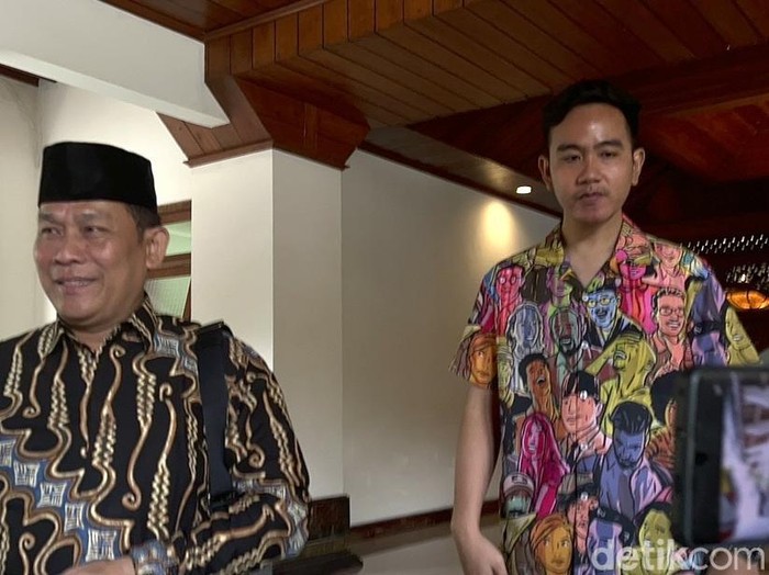 Ketua DPC Gerindra Kota Solo, Ardianto Kuswinarno, bertemu Wali Kota Solo, Gibran Rakabuming Raka di Balai Kota Solo, Selasa (10/10/2023).