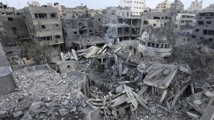 Kondisi Gaza Usai Dibombardir Israel Serangan udara militer Israel mengakibatkan kerusakan di wilayah Gaza. Begini kondisi Gaza usai diserang Israel pada Sabtu (7/10/2023) lalu.