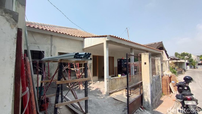 Kondisi bekas galian septic tank tempat ditemukannya kerangka di Banguntapan, Bantul, Selasa (10/10/2023).