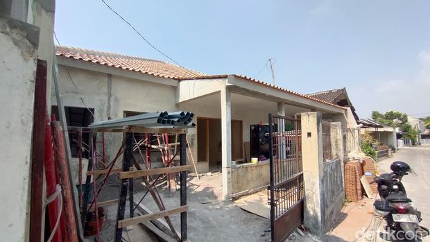 Kondisi bekas galian septic tank tempat ditemukannya kerangka di Banguntapan, Bantul, Selasa (10/10/2023).