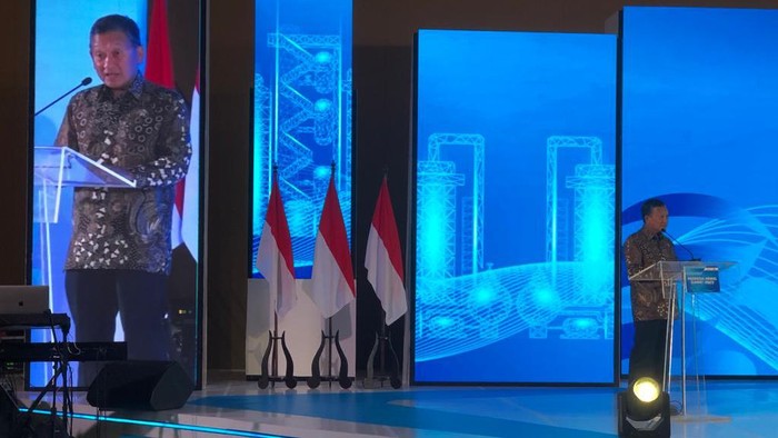 Menteri ESDM Arifin Tasrif Menteri ESDM Arifin Tasrif di Hotel Mulia, Badung, Bali, Selasa (10/10/2023).