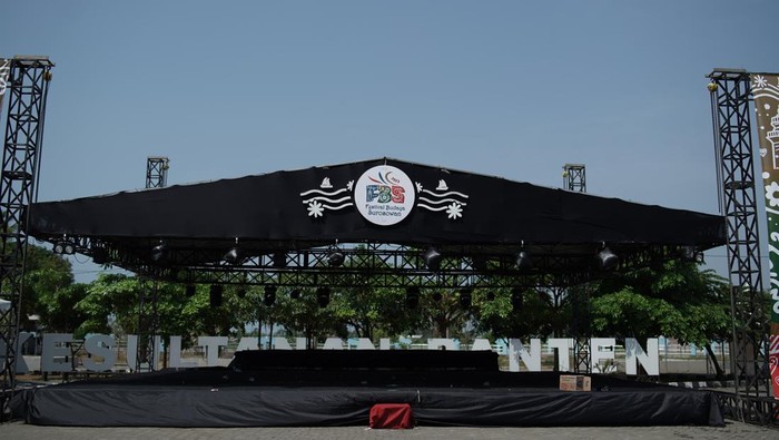 Persiapan Festival Budaya Surosowan di Kawasan Banten Lama, Kota Serang, Banten