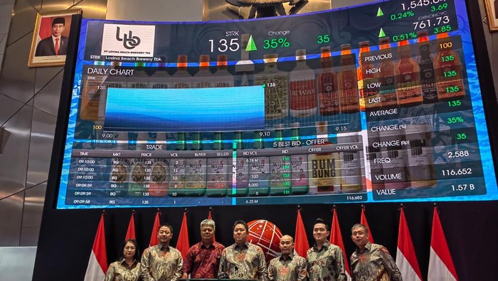 Produsen bir asal Bali melantai di bursa, sahamnya terbang sampai mentok