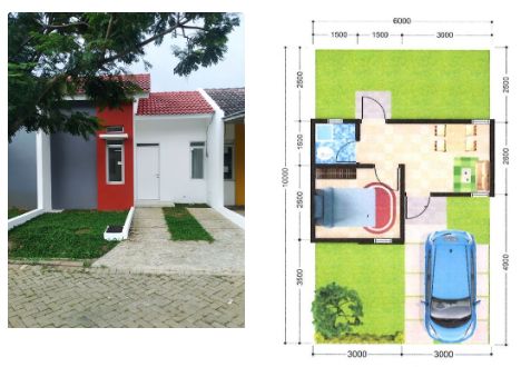 Rumah minimalis tipe 21.