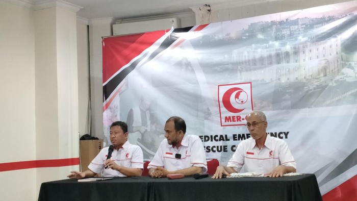 Suasana konferensi pers di Kantor MER-C