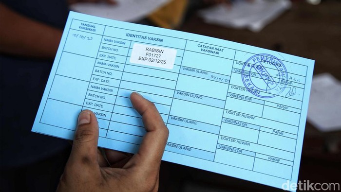 Vaksinasi untuk hewan peliharaan seperti anjing, kucing hingga kera terus digalakkan di Bekasi, Jawa Barat, Rabu (11/10). Kegiatan itu merupakan upaya untuk mewujudkan Provinsi Jabar bebas rabies.