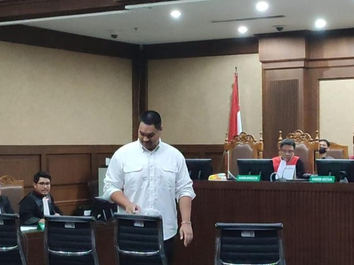 Dito Ariotedjo menjadi saksi PN Tipikor Jakpus (Wilda-detikcom)
