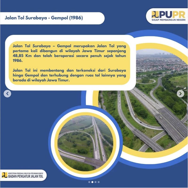 Jalan tol tertua di Surabaya