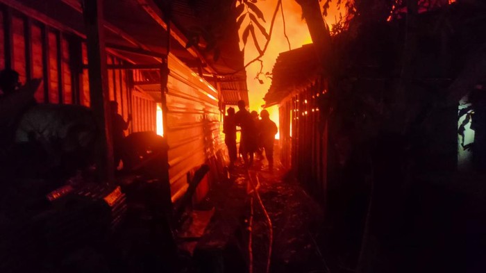 Kebakaran rumah di Bojonegoro.