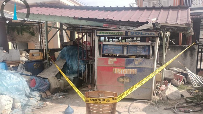 Lokasi kejadian Pria  di Toba Tersengat Listrik Mesin Pertamini
