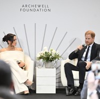 Keduanya mengunjungi New York untuk Pertemuan Puncak Archewell Foundation Parents yang pertama.  Foto: AP/Evan Agostini