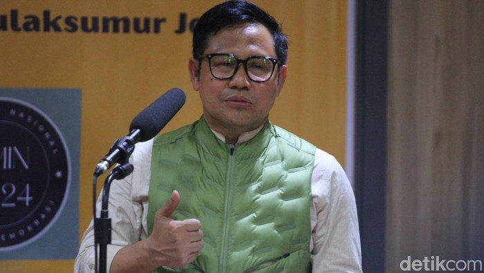 Muhaimin Iskandar alias Cak Imin di UC UGM, Sleman, DIY, Rabu (11/10/2023).