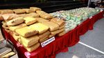 Penampakan 279 Kg Sabu dan 200 Kg Ganja yang Dimusnahkan Polda Metro