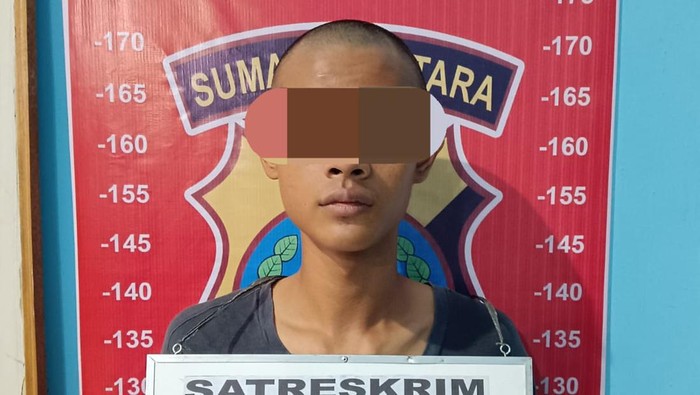 Pria yang setubuhi pacarnya di Tebing Tinggi. Foto: Dok. Polres Tebing Tinggi