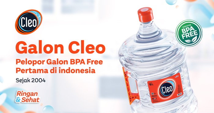 Pakai Biji Plastik Murni! Galon Cleo BPA Free Terjamin Lebih Sehat-Aman