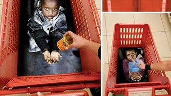 Iklan badan amal Afrika. Foto: Boredpanda