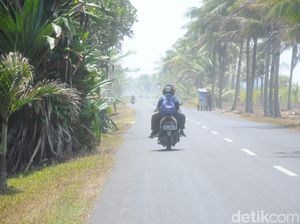 Jalan Pantai Batuhiu-Bojongsalawe Pangandaran Gelap Gulita