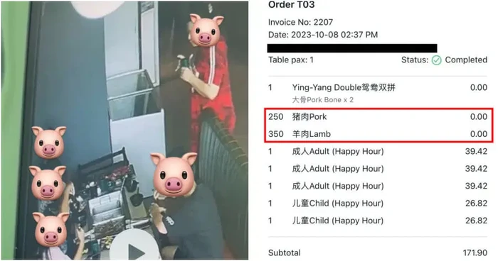 Keluarga curi makanan di restoran AYCE