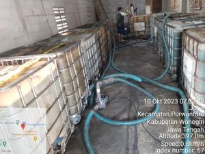 Diduga Jual Solar Ilegal, Gudang BBM di Purwantoro Wonogiri Disegel Polisi